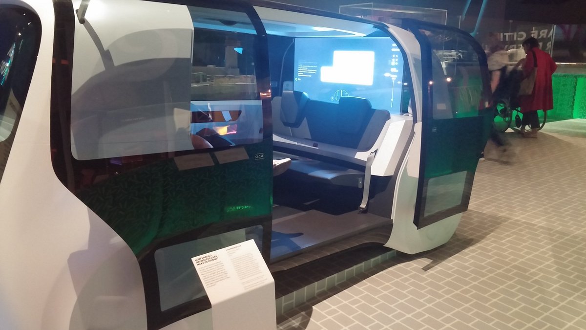 JoergDC's tweet photo. Recommend visiting the excellent exhibition #TheFutureStartsHere at @V_and_A showcasing 100 objects as a landscape of possibilities for the near future #ArtificialIntelligence #autonomousdriving #glassdiscs #brainemulation #digitalavatar #bitcoin #goodbacteria #aivision #ai https://t.co/MKgpdFR4Df