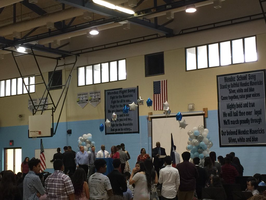chemelnalis's tweet photo. Our @MendezMiddleSch staff, students, parents and other community members celebrating our 8th graders during their Bridging Ceremony. Recognitions, awards, music, a student poem, words of advice, inspirational messages and more were a part of this wonderful ceremony. https://t.co/ZNOiJ89kks