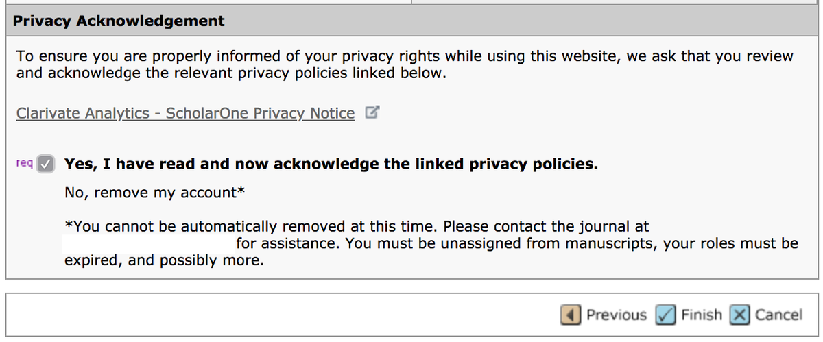 jwnichls's tweet image. I love dialog boxes that offer me an option that I can&apos;t take. #gdprfail