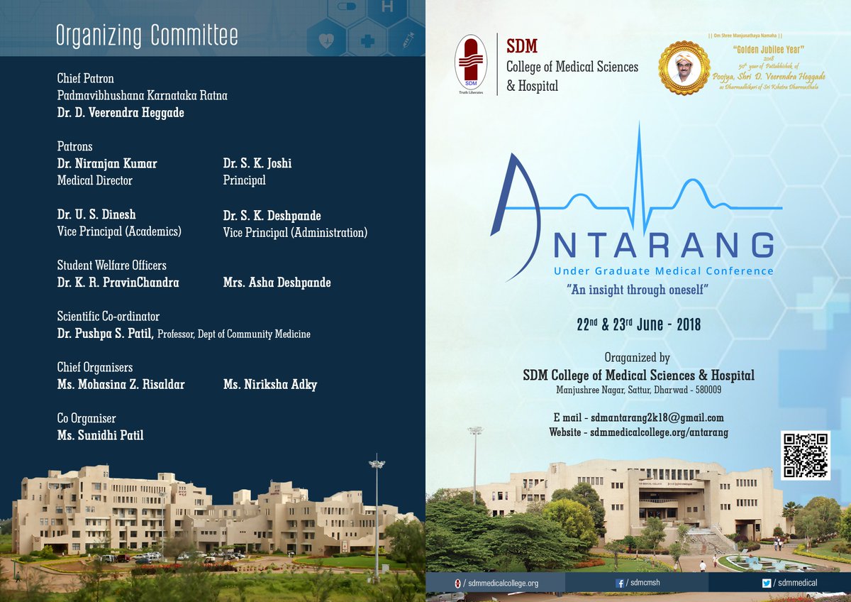 sdmmedical's tweet photo. ANTARANG-2018
Undergraduate Medical Conference
#sdmcmsh https://t.co/6W3Mj3cXVf