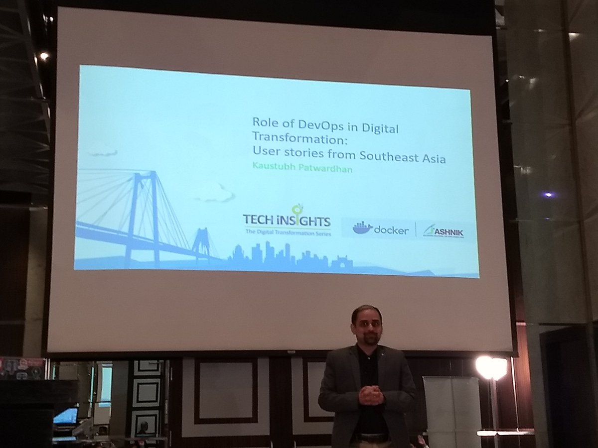 hackmum's tweet image. Kaustubh Patwardhan of @Ashnikbiz enumerating the various success stories with @Docker #DockerEE