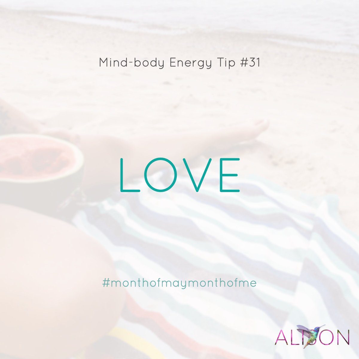 HealthyAli's tweet photo. Day 31: Love

When we are connected to a place of self-love, the actions we choose each day will naturally be ones of nourishment for our body, mind and soul.

For more tips and to download my Guide to Eating With Pleasure, visit https://t.co/ClrU2JDG4d

#monthofmaymonthofme https://t.co/WgUufgbYsg