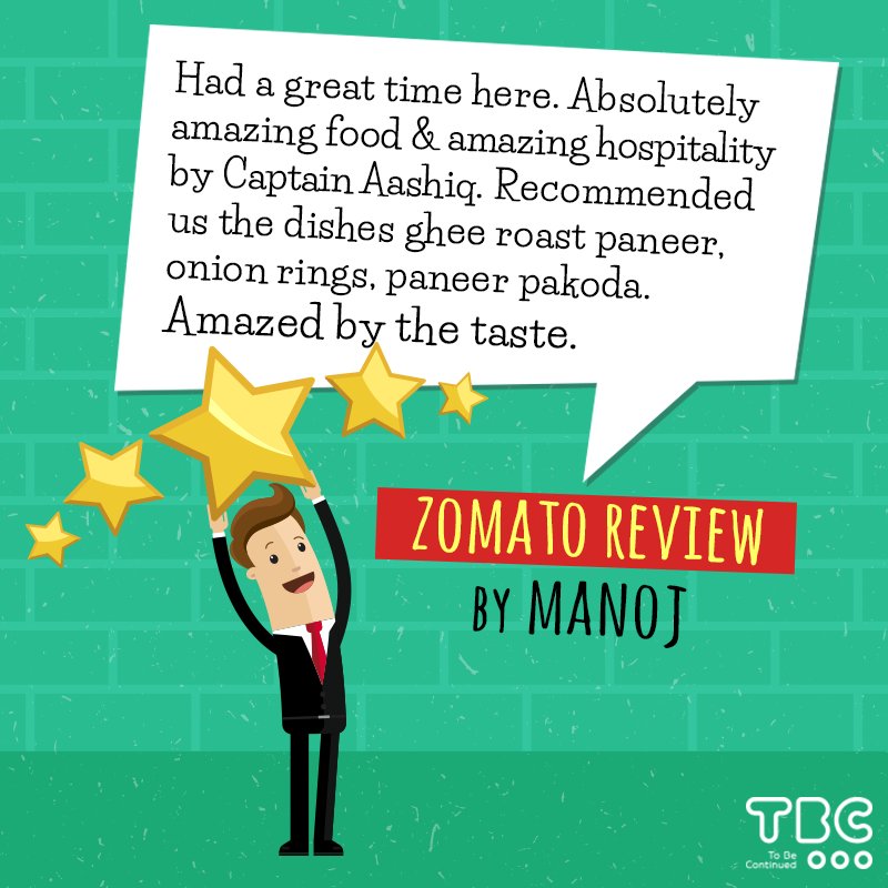 Positive vibes are delightful reviewers like these. Thank you, Manoj! #VisitUsAgain #TBC