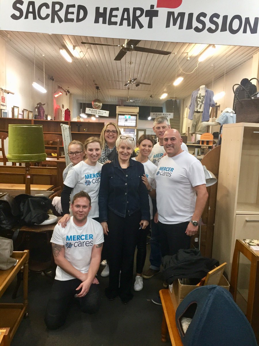 lilbruffy's tweet image. The Admin Ops Leadership Team had a great day volunteering at the Sacred Heart Op Shop. Big thanks to Trish and all the gang @MercerAu #mercercares