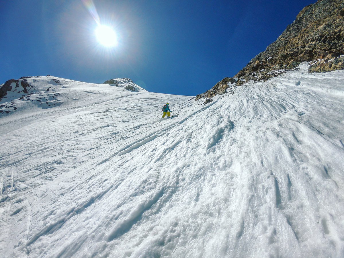 Corben9's tweet photo. @salomonfreeski @AdventurousRD Check mu insta for the whole story. This was the Hochfeiler north wall at the far end of the Tuxer alps in Austria from Saturday ;) I posted a whole story on insta ;) https://t.co/1DkKRb9SbU