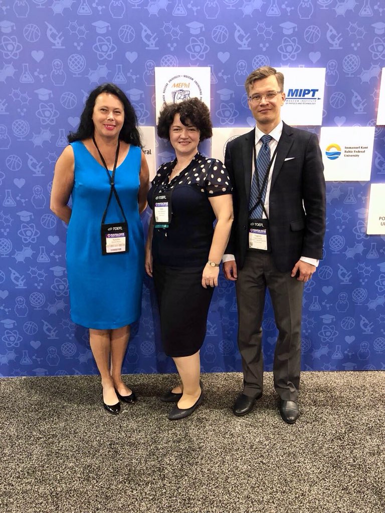 vlasovee's tweet photo. N.Moroz&amp;Y.Grinkevich, thank u for a fruitful session at #NAFSA2018. We had a great discussion about the new opportunities for international education in Russia. #FEFU shared Russia's perspective on introducing innovative international academic mobility practices in the APR. https://t.co/NGwXVNiZRr