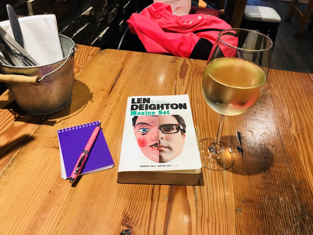 booksandwine76's tweet photo. Bernard Samson and I are having a lovely day out together @DeightonDossier #MexicoSet #AdelaideMatch? https://t.co/7RqAM7KTXO
