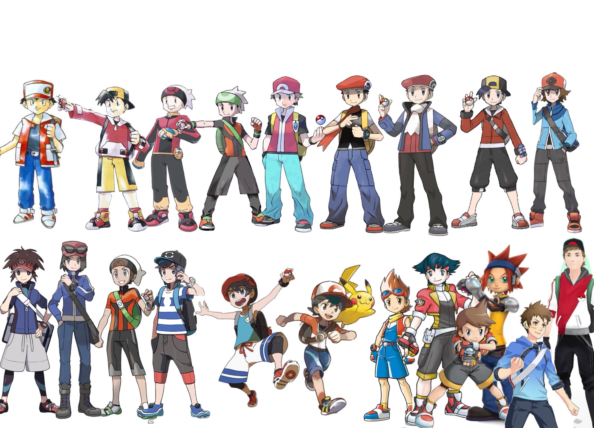 Twitter 上的 オッズ おぉw主人公どんどん幼くなってくw 個人的にはbw2からのキャラが全部好きやわ 昔のキャラは正直微妙だけど好きといったらレッドとヒカリくらいかな 番外の主人公と比べるともはや別アニメキャラw ポケモンgoの主人公はちょい大人やな