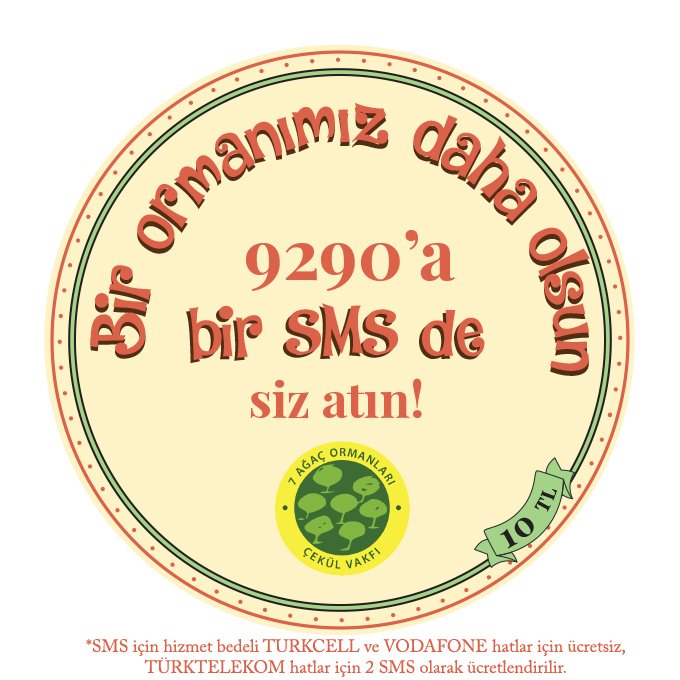 cekulvakfi's tweet photo. Bir ormanımız daha olsun diyorsanız ORMAN yazın 9290’a bir SMS de siz atın! 7 Ağaç Ormanları desteğinizle büyümeye devam etsin.
#9290SMS #birormanimizdahaolsun #92Ormani #7Agac #7AgacOrmanlari #CEKUL #CEKULVakfi #benimizimbenimimzam #bagis #fidan #orman #agac https://t.co/WhoIqTU6Cc