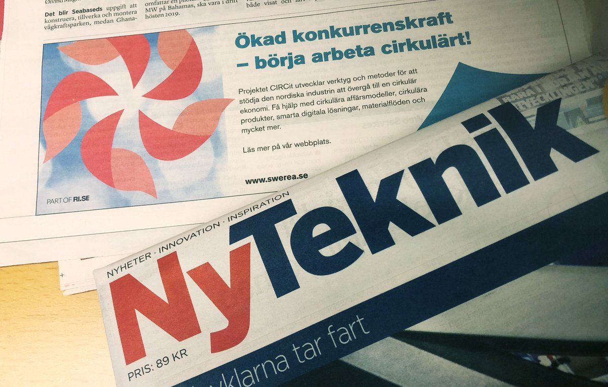 circitnord's tweet photo. Increased competitiveness? Start working with #circulareconomy! #CIRCITnord in the last issue of the newspaper @nyteknik https://t.co/EmovjyinCY #swerea More info about the project, visit https://t.co/G3G45VZFA4 https://t.co/Iy9hYgkhYd