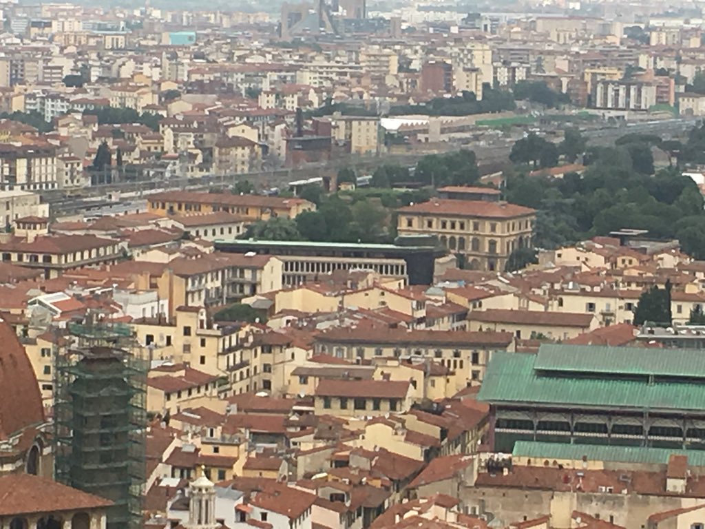 AbshirePamela's tweet photo. #ISCAS2018 venue Firenze Fiera from the top of the Duomo https://t.co/0wCPJOdn4C