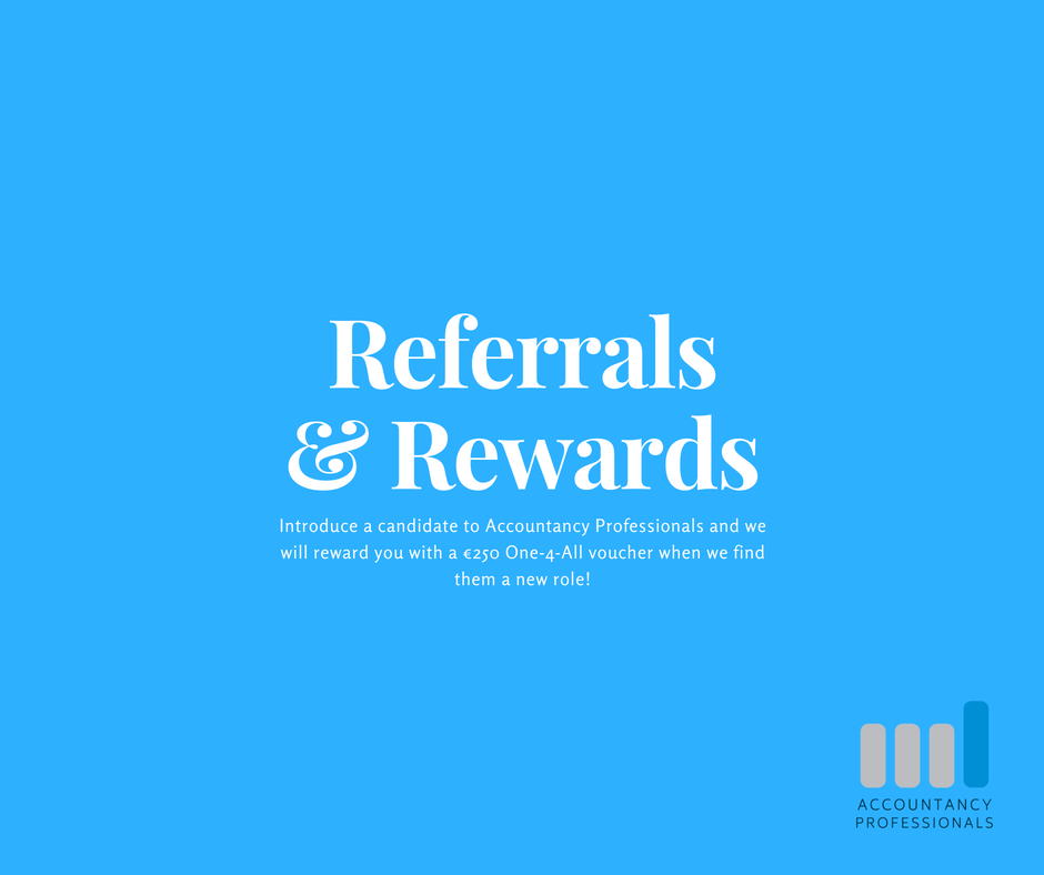 accprodublin's tweet photo. Refer a friend or colleague to Accountancy Professionals and we'll reward you if we find them a new role! Full details here: https://t.co/5gTQa2M9C6 https://t.co/5Jo7m6K3DU