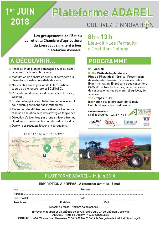 NolwennPerrinel's tweet photo. Les conseillers des GDA du Loiret vous accueillent demain dès 8h pour la visite des essais de L'ADAREL. https://t.co/B8yysSE1c0