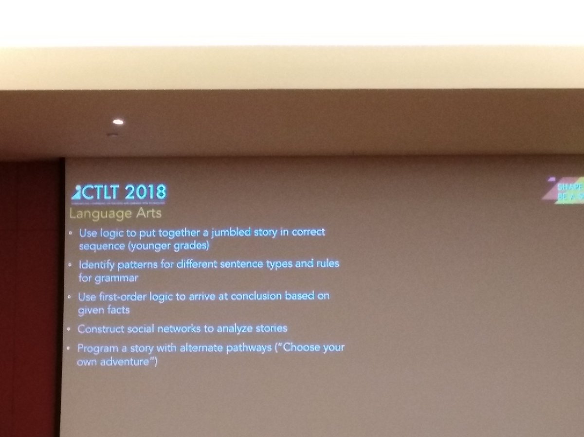 engrg1's tweet photo. #ictlt18 CT in language arts https://t.co/rN8J3mfFwa