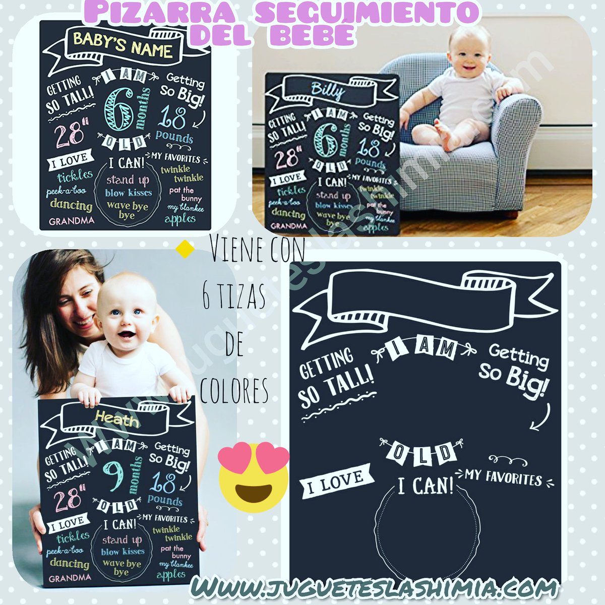 JuguetsLaShimia's tweet photo. https://t.co/3lWjn8Scyt 🐒
➖➖➖➖➖➖➖➖➖➖➖
#juguetesostenibles #jugar #crecer #aprender #juguetes #jugueteria #regalar #regaloriginal #regalo #gift #chalkboard #babysmonthlychalkboard #seguimientodemibebé #maternidad #paternidad #familia #pearhead #regalomolon #motherhood https://t.co/DBZthbyWAI