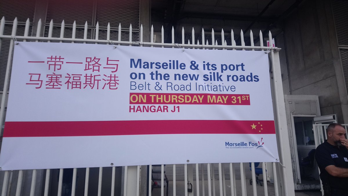 ChristelPiques's tweet photo. #Marseille and its port on the New silk roads #BeltAndRoad #gpmm @jpraffarin #zhaijun #pauinecarmona @MartineVassal #yvonberland @fmoncany @RodolpheSaade #dingxianming #feizhaohui @JeanLucCHAUVIN #queweidong @XavierGiocanti #davidruberg @CCI_MP @Interxion_FR #gpmm https://t.co/C35SLUNli4