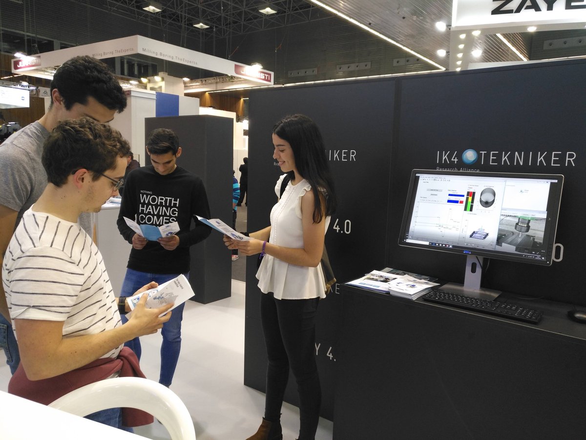 Twin_Control's tweet photo. Our project #TwinControl is present at the Bilbao Machine Tool Biennial #BIEMH2018 (May 28-June 1). Assistants, most of them from industrial companies, showed interest in our new concept for #machinetool #simulation. https://t.co/LjWn48c57T
