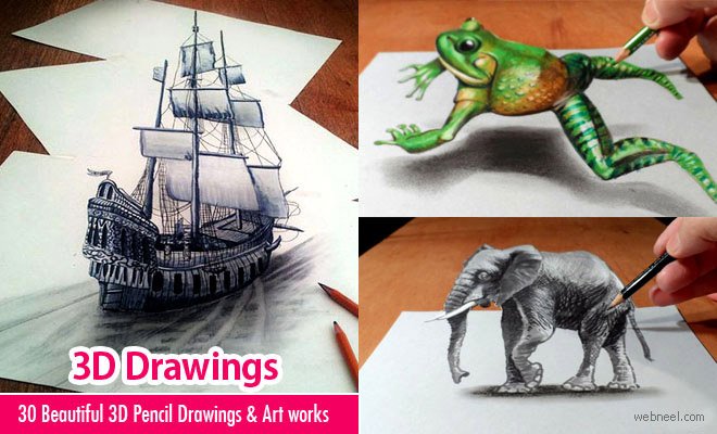 13 Creative Anamorphic 3D Pencil Drawings by Mohammed Shkour