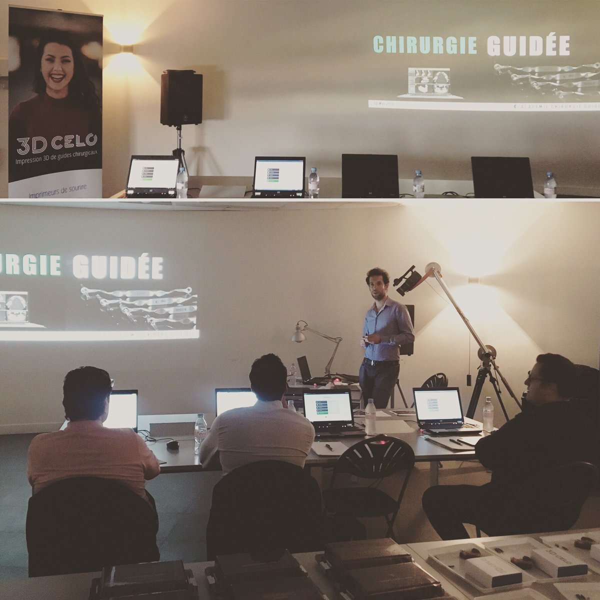 3Dcelo est toute la journée  à la formation CodiagnostiX de l' #academiedechirurgieguidee avec  @doc_garfi @marcbaranes @jeromelipowicz @straumannfrance <a href="/formlabs/">Formlabs</a> @nsk #chirurgieguidee #implantologie
