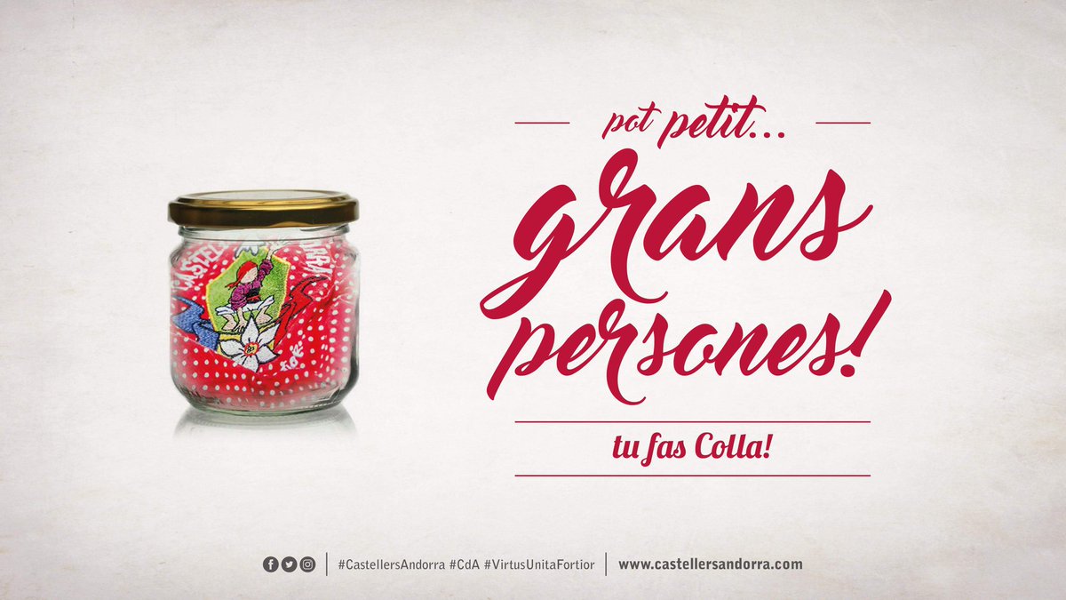 castellersAND's tweet photo. Grans o petits, pinya o tronc, grallers o tabalers... Ho tenim clar: pot petit, GRANS persones! Tu fas Colla! 👏👏 #CastellersAndorra #CdA #VirtusUnitaFortior #castellers #Andorra https://t.co/eM3bZ3r7LI
