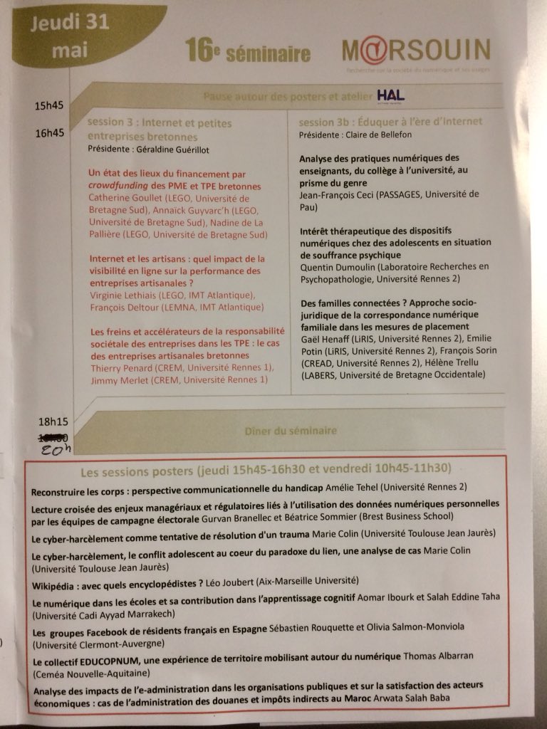 MasterTEF_R2's tweet photo. Les apprenants du Master2 TEF @MasterTEF_R2 tous à l’écoute #marsouin2018 #theplacetobe pour la recherche #SHS sur la société du #numérique !  On y parle #emploi #territoires #apprentissage ... https://t.co/sb7LFuajzT