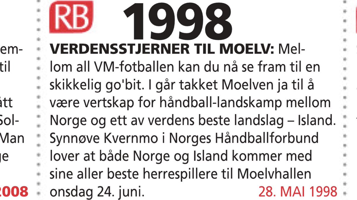 RBsporten's tweet image. Denne ukens tilbakeblikk #moelven #håndball #norge #island #ThrowbackThursday