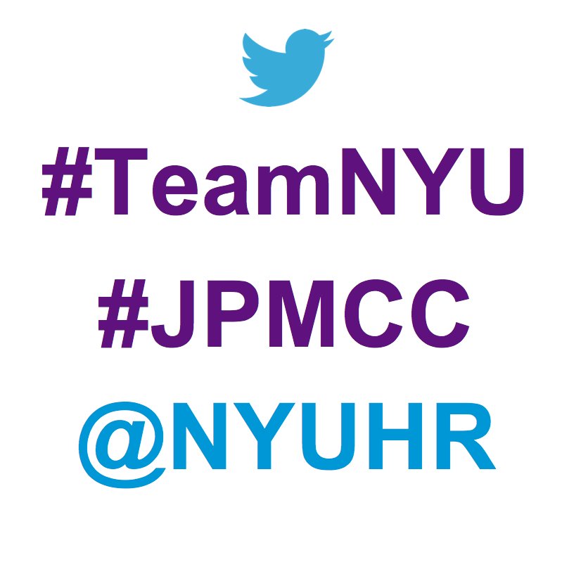 NYUHR's tweet image. Tweet your #JPMCC pics tonight, #TeamNYU! Good luck from all of us @NYUHR.