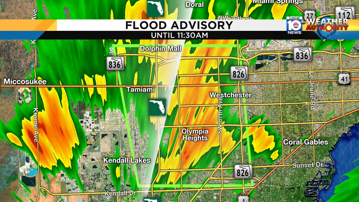 Flood Advisory for Northeast #Miami-Dade until 11:30am. #flwx https://t.co/nRu9ZOlt3f