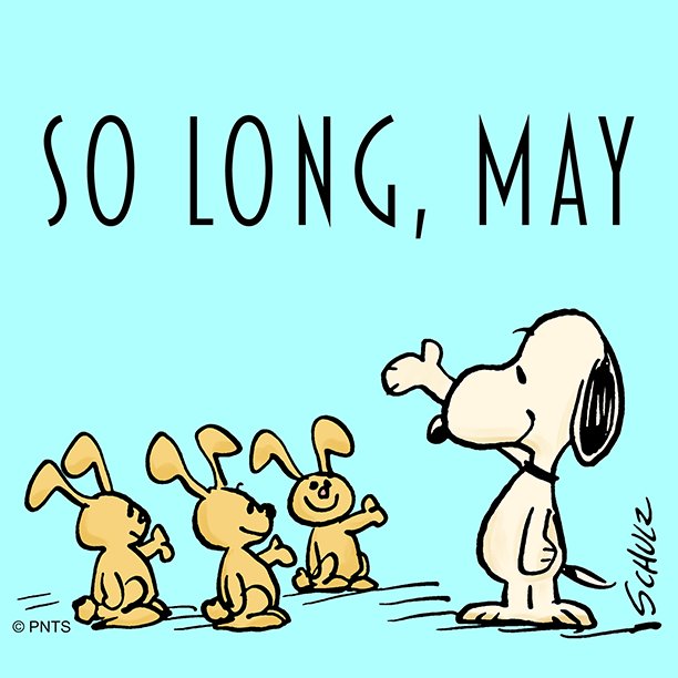 PEANUTS on Twitter Goodbye May PEANUTS on Twitter Goodbye May