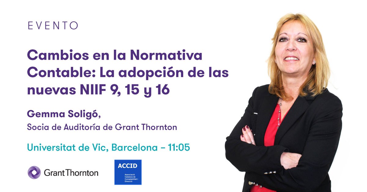 Mañana nuestra socia de Auditoría, Gemma Soligó, y nuestro director de Auditoría de Barcelona, Miguel Navarrete, participarán en una mesa redonda organizada por <a href="/AssociacioACCID/">ACCID</a> en la <a href="/uvic_ucc/">UVic-UCC</a>. Tienes toda la información del evento en el siguiente enlace: ow.ly/ASwc30kgzp5