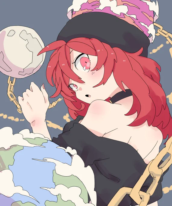#深夜の真剣お絵描き60分一本勝負 
ヘカ様～ 