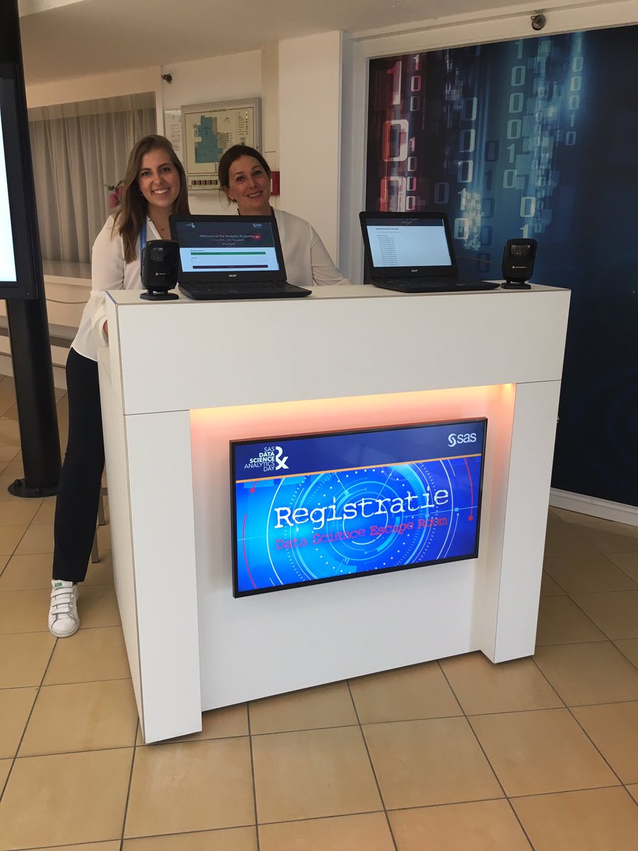 SAS_Netherlands's tweet photo. Er zijn nog een paar plekken voor de Data Science Escape Room. Meld je snel aan! #DSADay18 #SASescape https://t.co/W5cPQTqVf1