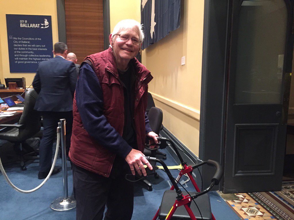 Packed or empty, theres always one bloke you can count on at <a href="/cityofballarat/">Ballarat Council</a> -Gary Fitzgerald <a href="/ballaratcourier/">The Courier</a>