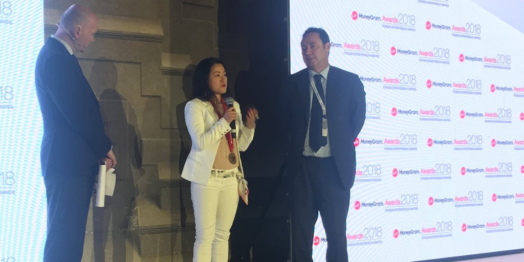 MoneyGram's tweet image. The MoneyGram Award in #Innovation category goes to Lifang Dong from #China. She arrived in Italy at the age of six and learned Italian watching TV shows. Now her law firm offers support to businesses operating on European and Asian markets.
