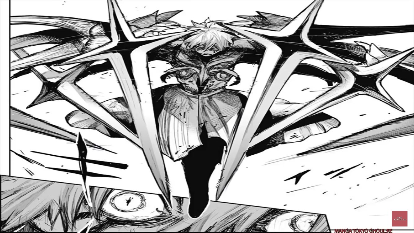 まら Pe Twitter 東京喰種 Re 174 話 旧多とカネキ決着つきそうだな 旧多も赫者になっちゃった ていうかもうカネキ赫子の原型とどめてないでしょ まあ赫子の形はたしか想像力みたいなこと言ってたような 結局旧多の目的はなんなんか 東京喰種re T Co