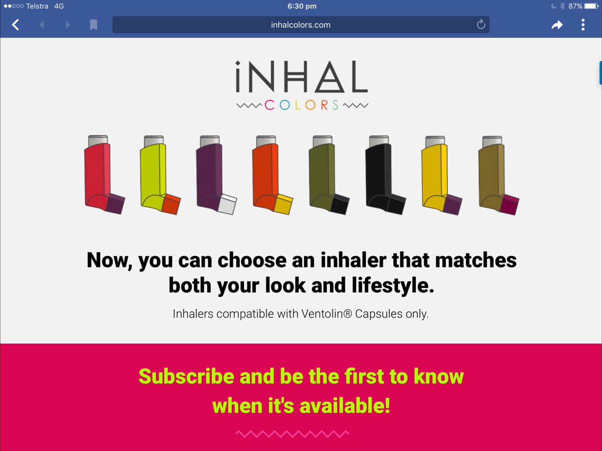 Inhaler Colors Chart