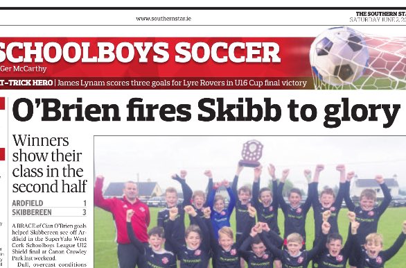 Ger McCarthy (@germccarthy74) on Twitter photo My @wcorkschoolboys reports on <a href="/skibbafc/">Skibbereen AFC</a>, <a href="/BayRoversBantry/">Bantry Bay Rovers</a> & <a href="/lyreroversfc/">Lyre Rovers FC</a> League, Cup & Shield successes appear in this week’s <a href="/SouthernStarIRL/">The Southern Star</a> <a href="/KieranMcC_SS/">Kieran McCarthy</a> <a href="/SFAIreland/">SFAI</a> #sfai My @wcorkschoolboys reports on <a href="/skibbafc/">Skibbereen AFC</a>, <a href="/BayRoversBantry/">Bantry Bay Rovers</a> & <a href="/lyreroversfc/">Lyre Rovers FC</a> League, Cup & Shield successes appear in this week’s <a href="/SouthernStarIRL/">The Southern Star</a> <a href="/KieranMcC_SS/">Kieran McCarthy</a> <a href="/SFAIreland/">SFAI</a> #sfai