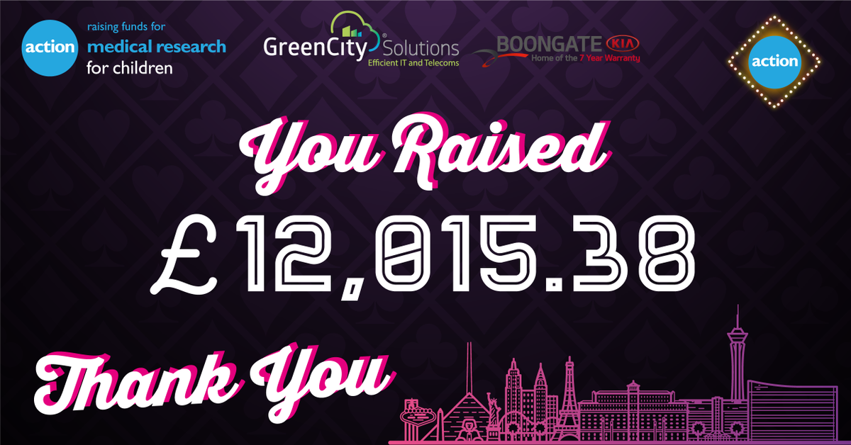 A massive £12,015.38 was raised at our charity event in partnership with <a href="/boongatekia/">Boongate Kia</a> for <a href="/actionmedres/">Action Medical Research</a> 

We cannot thank you all enough for your support for this amazing cause. Such a great time was had by all that we've decided to do it all again next year!
