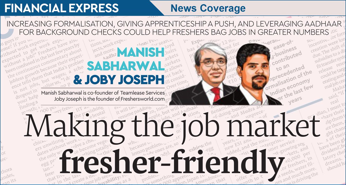 Freshersworld's tweet photo. We got covered in today's Financial Express  - "Making the Job Market Freshers Friendly" https://t.co/9Oe8BXInvK
#teamlease #freshersworld https://t.co/wfFNj8uHHD