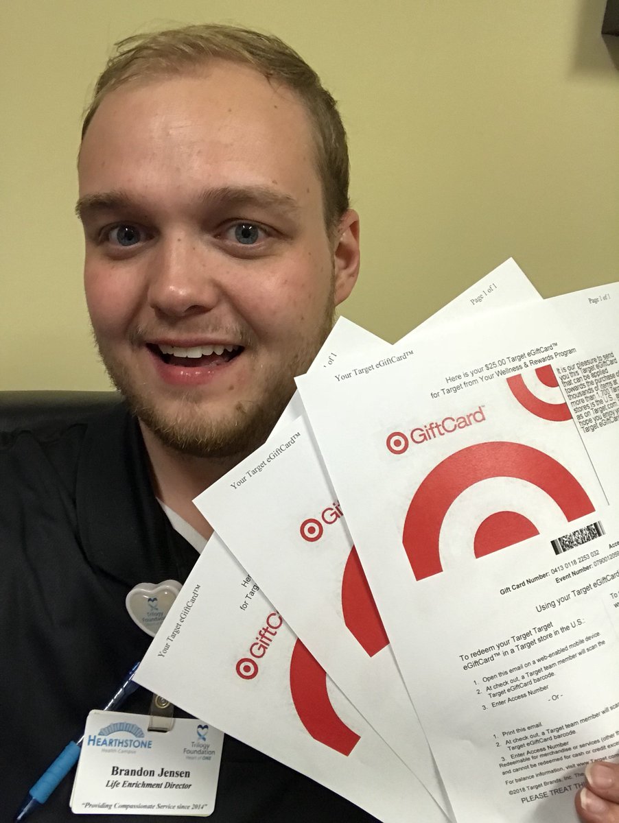 Hearthstone_HC's tweet photo. We reward our employees for living a healthy lifestyle. Brandon just cashed in his Go365 points for $75 in Target gift cards! @Trilogy_FIT https://t.co/bmYsPrI8OT