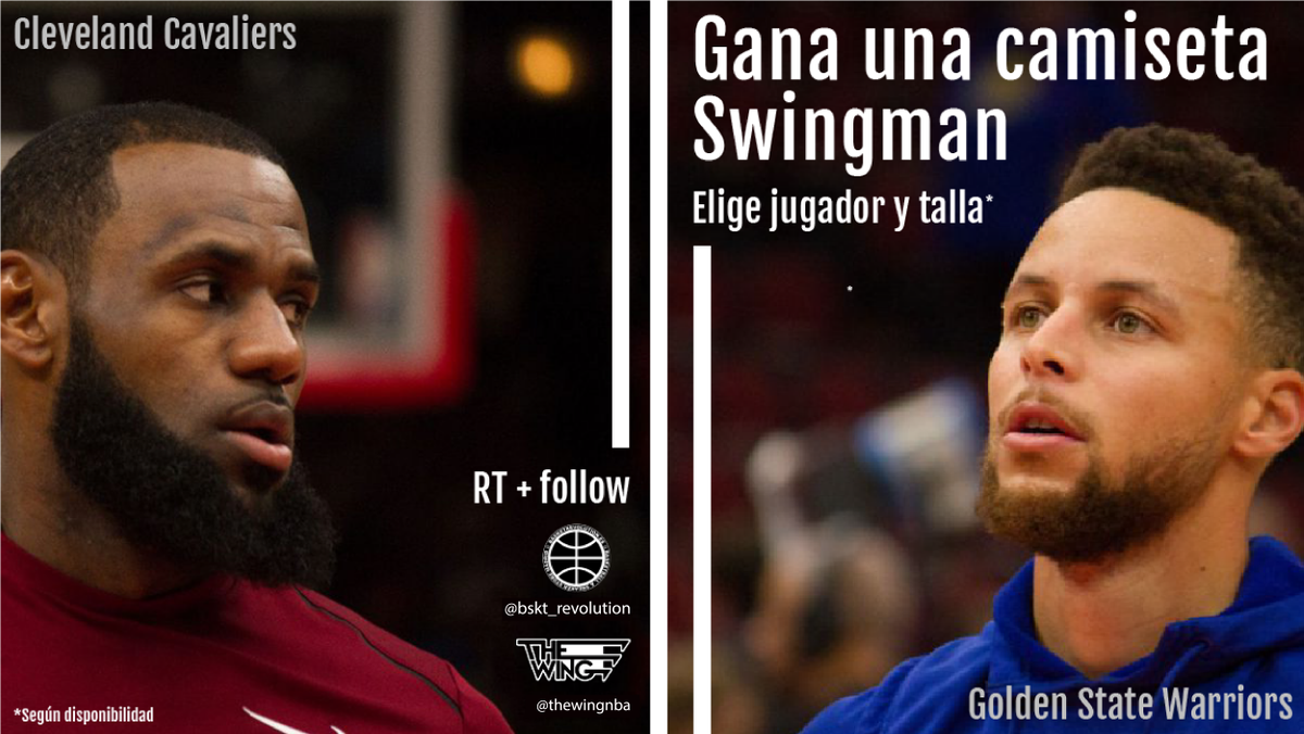 TheWingNBA's tweet photo. 🏀 Sorteo #NBAFinals 🏀

Consigue una camiseta swingman junto a nuestros amigos de @Bskt_Revolution

🔁 RT 
👉 Follow a @TheWingNBA y a @Bskt_Revolution

¡El ganador será anunciado al acabar las Finales! https://t.co/SxJZjcuxE8