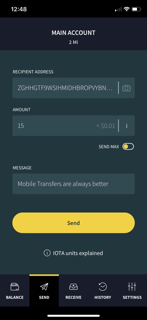 DomSchiener's tweet photo. Using the new #IOTA #Trinity wallet is too awesome! Check out our beta https://t.co/7dkJX4iuwF https://t.co/7mex4Nd2Xc