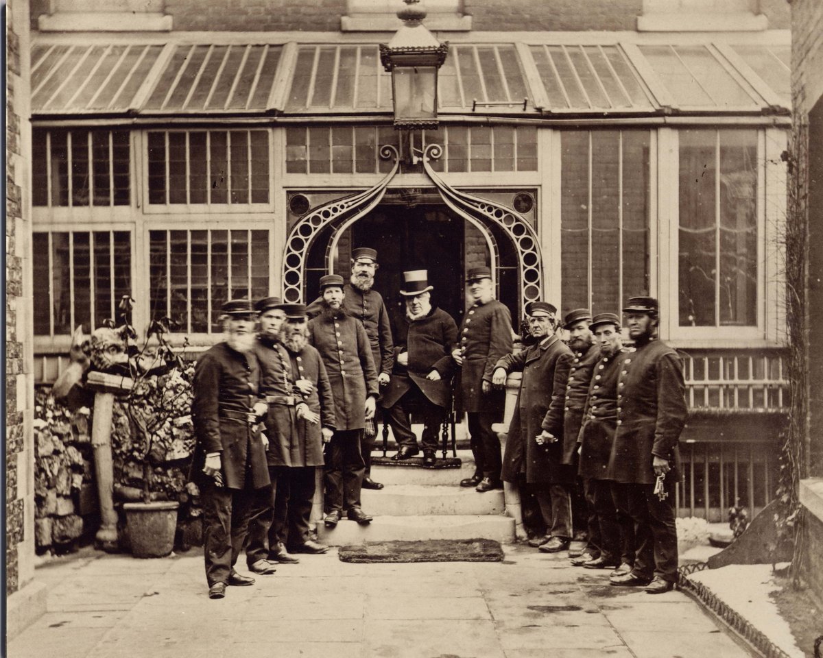 NorwichCastle's tweet photo. This photo shows George Pinson, Governor of Norwich prison alongside his team - did you know that when the Castle was a prison his house stood where the rotunda now stands? Only four days left to explore 'The Square Box on the Hill' -https://t.co/8RPvr9GMI0 #SquareBoxNorwich https://t.co/d8F6mKRGrg