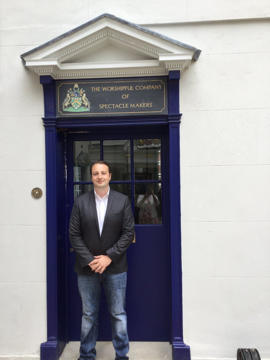 Here is our newest Freeman, James Sangster, Managing Director of <a href="/ceriumoptical/">Cerium Optical UK</a>. James follows in the footsteps of his late father and business founder Clive Sangster. Welcome to <a href="/spectaclemakers/">WCoSpectacleMakers</a>!