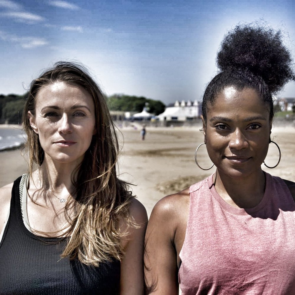 RaeCarpenter's tweet image. As we approach the final ep of @ffitcymru Season1, I want to say DIOLCH to this total Beaut, Sara for letting me represent her sportswear brand &amp;amp; wear so many pairs of #blackpanthermesh leggings for the series 😍 @saradasilvabfw