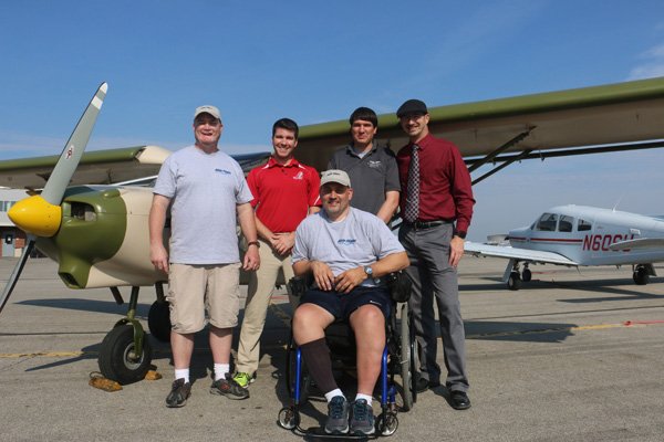 AbleFlight's tweet image. What do a wounded veteran, two people who are paraplegics, two who are  deaf, one born with all limbs affected have in common? They're Able Flight student pilots in training right now at OSU and  Purdue, and have already logged over 80  hours in the air ableflight.org