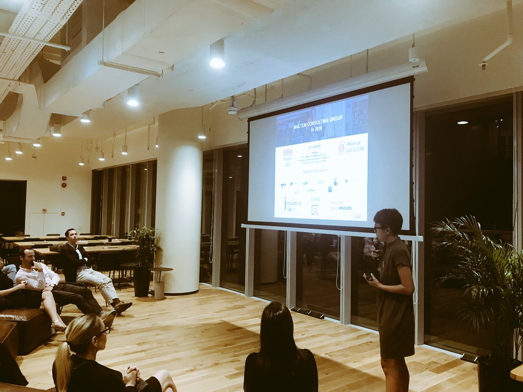 Startup_Angels's tweet photo. Our 4th Singapore event has kicked off WeWork with Claire Douangmala from @MaltemC_Group presenting their #InnovMaker approach assisting #startup building their MVP (on a “IT vs equity” model) - you can retrieve the presentation on https://t.co/gZ5myMAkIU
#startupandangels https://t.co/XJPezRQOgO