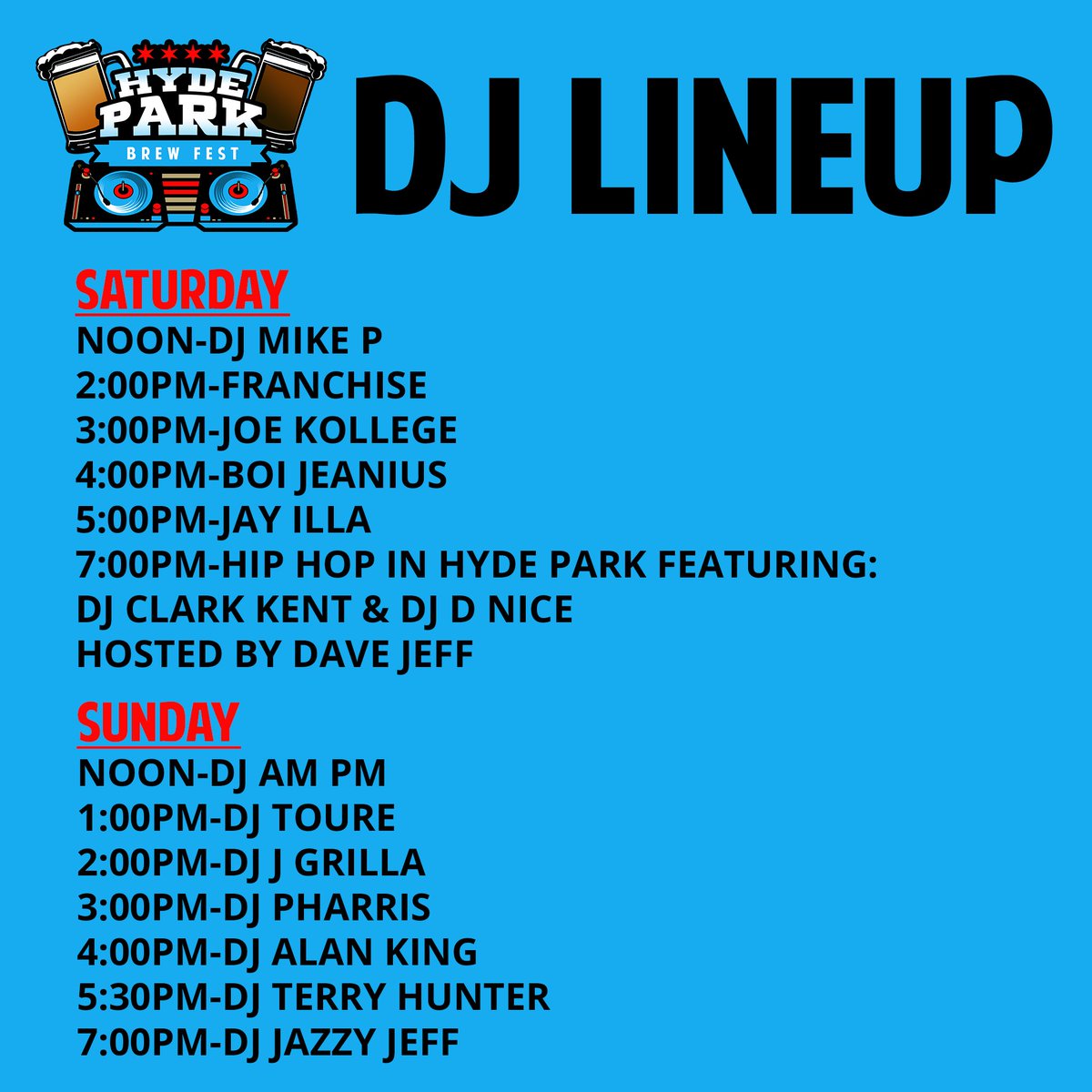 HPSummerFest's tweet photo. The weekend is almost upon us, and SO IS #HPBF2018! Don't miss out on your chance to party with some of the hottest DJs around - check out our lineup! If you want to get in on the Beer Sampling, tickets are still available: https://t.co/nqhxkeVNcq.
#HPBF2018 #HydePark #chicago https://t.co/0p41OAAJMK