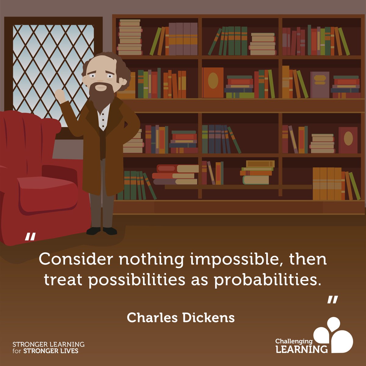 JamesNottinghm's tweet image. Fab #ThursdayThought from @ChallengeLearn team. More at bit.ly/CLThursdayThou… 
#challenginglearning #possibilities #creativity #ukedchat #edchat #aussieED #design #dickens Graphics from @ideographic