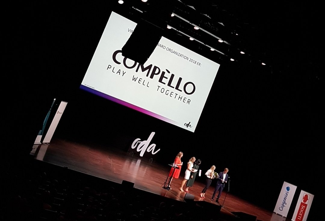 Kristinalie2's tweet image. 40% kvinnelige ansatte og ledere hos #Compello! Gratulerer med #oda awards organization 2018 #techforsociety #odanettverk